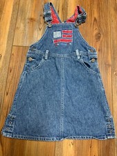 2 pair lot OshKosh girls 1-piece dress / skirt denim both size 5