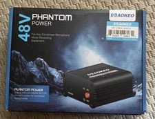 Aokeo 1-Channel 48V DC Phantom Power Supply with Cord Brand New in open box!
