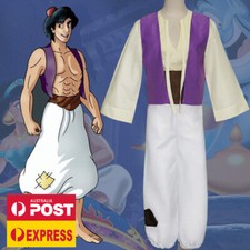 Adults Aladdin Prince Costume Cosplay Aladdin Outfit Hat Party Dress Express AU