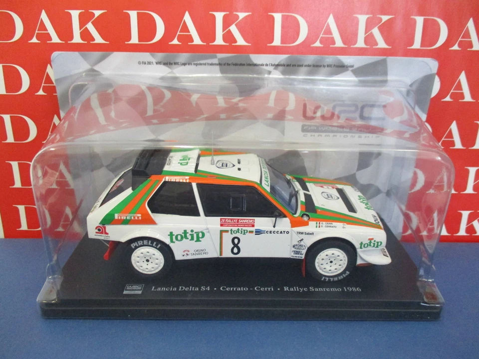 Die cast 1/24 Modellino Auto Lancia Delta S4 Totip Rally Sanremo 1986 D. Cerrato - Immagine 4 di 4