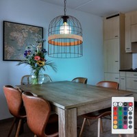 HäNgelampe Esstischleuchte Pendellampe Dimmbar Fernbedienung Rgb Led H 140 Cm