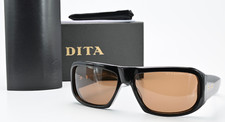 Lunettes de soleil DITA Superflight DTS133 61 01 BLK GLD noir brillant rectan...