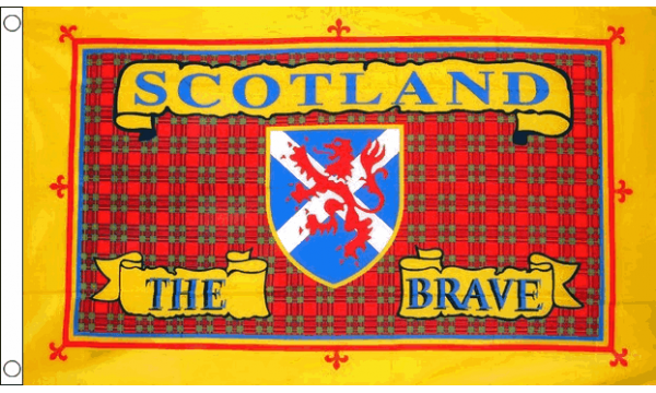 BANDIERA SCOZIA THE BRAVE 90x60cm - BANDIERA SCOZZESE - SCOTLAND THE BRAVE 60 x
