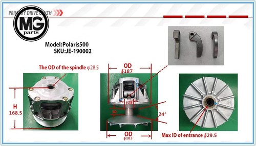 Primary Clutch Assembly for Polaris 1321605 1321618 1321632 1321633 1322302 - Picture 5 of 5