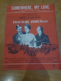 Somewhere My Love Lara's Theme Doctor Zhivago Vintage Sheet Music Maurice Jarre