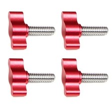 4Pcs 1/4"-20 x 3/4" Thumb Screw, Stainless Steel Standard/Coarse Thread Thumb...