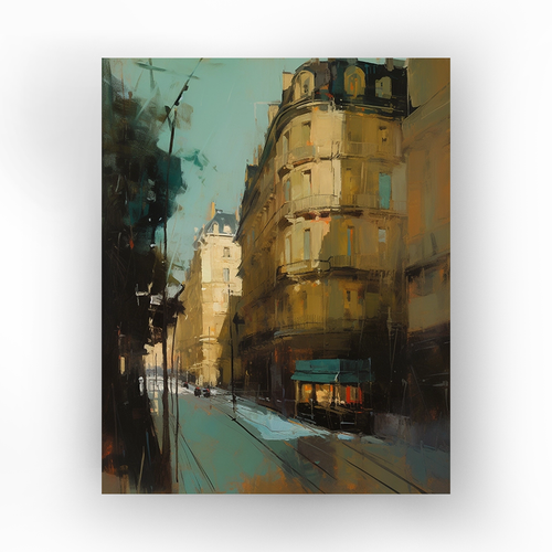 Paris #1 Oil Painting PRINT by Artist June Henry