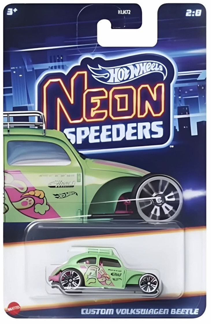 HOT WHEELS CUSTOM VOLKSWAGEN BEETLE NEON SPEEDERS 2025 | eBay