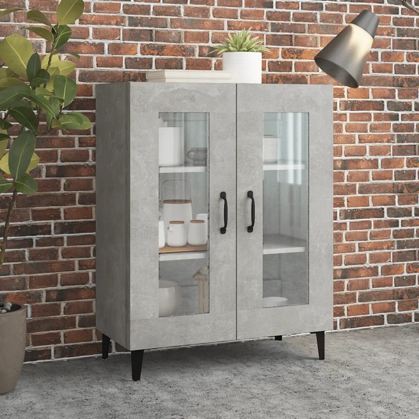 Sideboard Betongrau 69,5 X 34 X 90 Cm Holzwerkstoff FüR Wohnzimmer-image