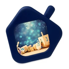 Isaac Jacobs 3x3 Dreidel Picture Frame - Hanukkah Photo Gift for Loved Ones,...