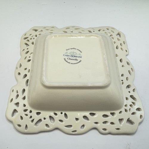 Quadratische Schale Casa Domani Chantilly Spitze Servieren 10 cm WEISS Snacks Keramik - Bild 9 von 10