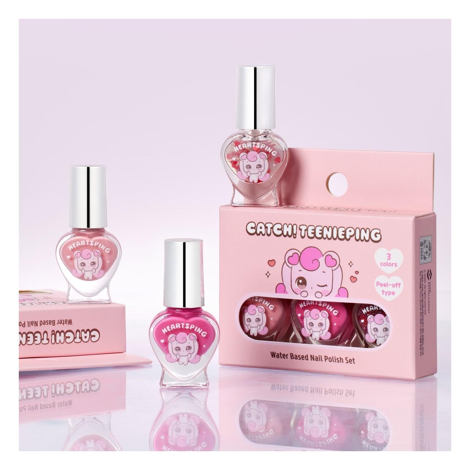 Heartsping Hatchukku Water Nail Polish Set Kids Peel Off Beauty Korean Official