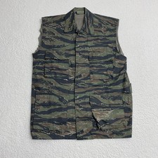 Rothco BDU Tactical Shirt Mens Small Regular Tiger Stripe Camo Sleeveless Jacket
