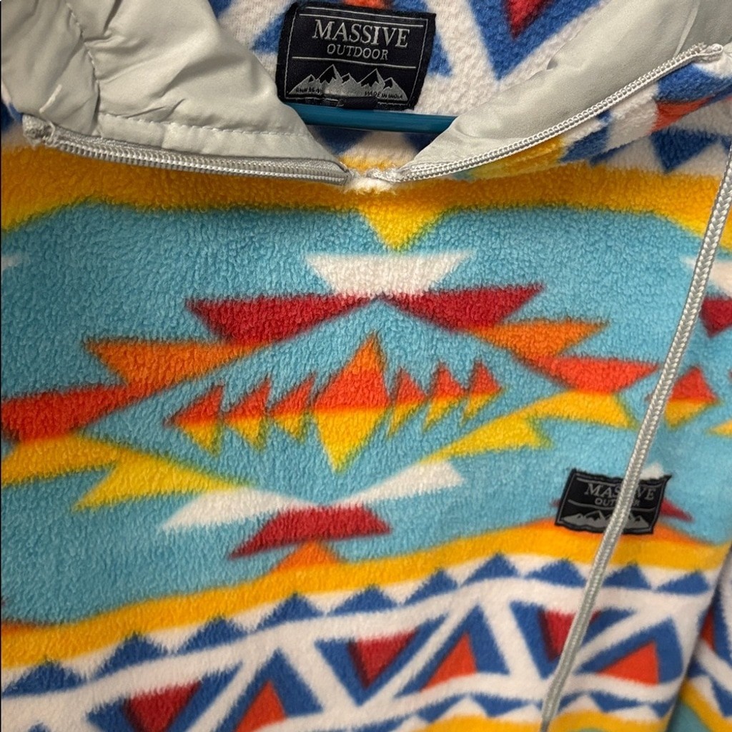 Massive Outdoor Men's Aztec Patterned Jacket Size… - image 8