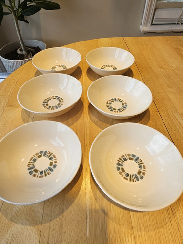 Temporama Canonsburg MCM Atomic Berry Dessert Bowls 6” Set 6