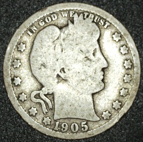 1905 O Barber Quarter G+