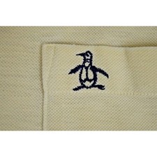 Penguin Shirt VTG Grand Slam Munsingwear Size L 70s Ivory Grunge Thin Made USA