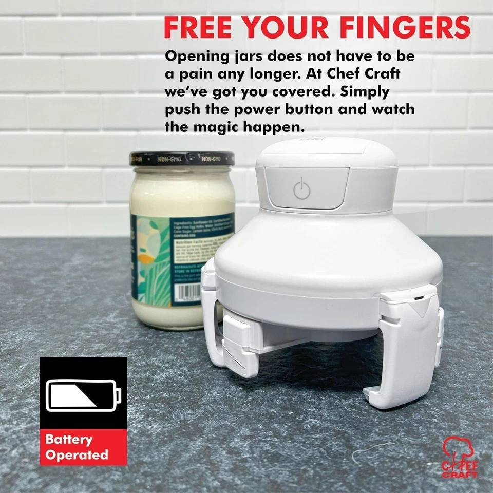 Electric Jar Opener Hands-Free Automatic Lid Remover for Seniors or Arthritis - Image 3 of 4