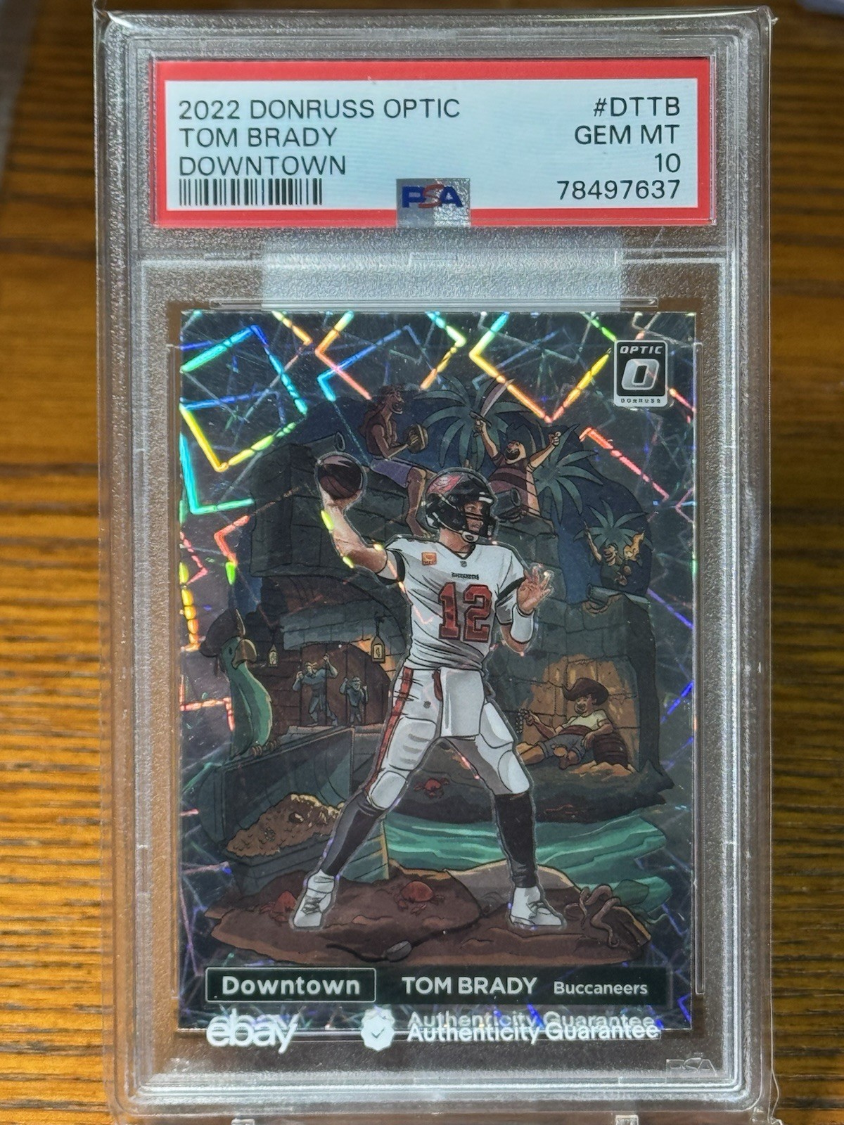 2022 Donruss Optic Football Tom Brady Downtown #DT-TB PSA 10 Tampa Bay GOAT SSP