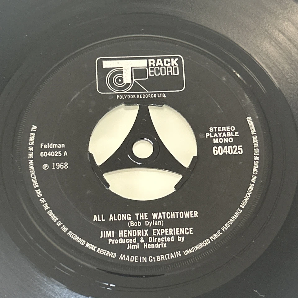 Jimi Hendrix Experience  All Along The Watchtower 45  Track-604025 Original - Image 2 of 4
