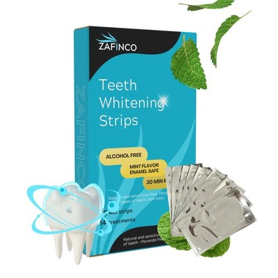 ZAFINCO Teeth Whitening Strips for a Brighter 28 Count (Pack of 1), White