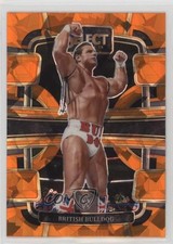 2024 Panini Select WWE Concourse Orange Ice Prizm The British Bulldog #69 02l5