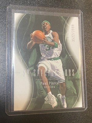 Paul Pierce 2002-03 SP Authentic Spectaculars card #128, #d 3522/3999! Celtics!