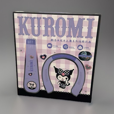 Kuromi Neckband Fan Model kuromi-003 Purple Portable Great for Birthday gifts