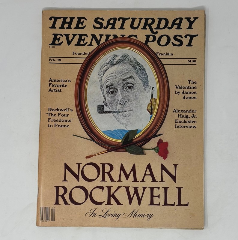 Vtg The Saturday Evening Post Mag; Norman Rockwell, In Loving Memory,  1979