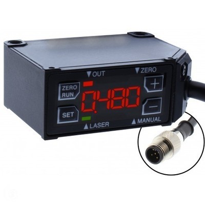 Optex CD22-100AM12 Diffuse 100mm +/- 50mm, Digital Display 4-20mA MFGD