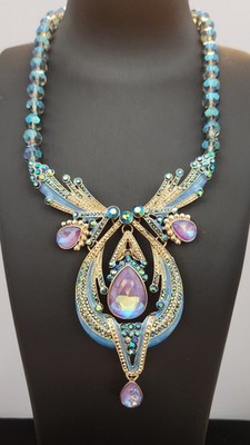 Heidi Daus Inspired Aurora Borealis Deco Style Statement Necklace