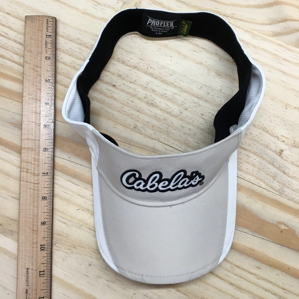 Cabela's Proflex Visera Sombrero Unisex Beige L-XL Ala Curvada Logo Bordado Foto 4 de 4