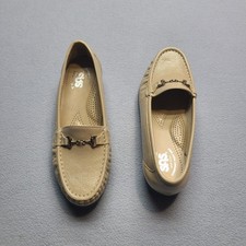 SAS Tripad Comfort Loafers Womens 6W Beige New Patent Leather Horsebit Bit