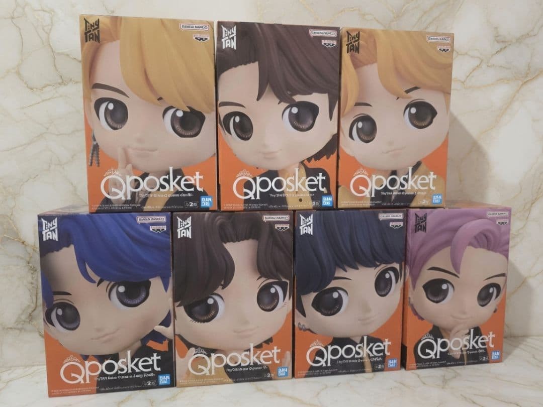 Q Posket BTS TinyTAN Butter Figure B color Complete 7 Set Qposket