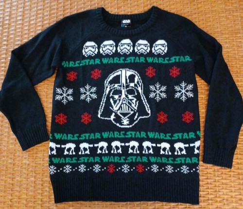 Star Wars Damen XMAS Pullover Größe Medium Darth Vader schwarz Ugly Holiday - Bild 1 von 11