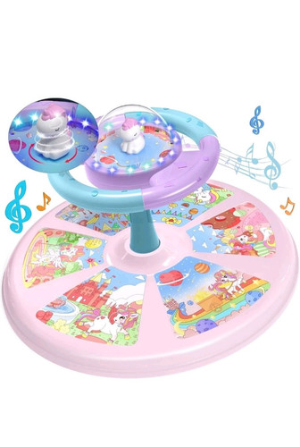 PERRYHOME Unicorn Twist Sit And Spin Toys For Toddlers 18+ Months, 360° Spin