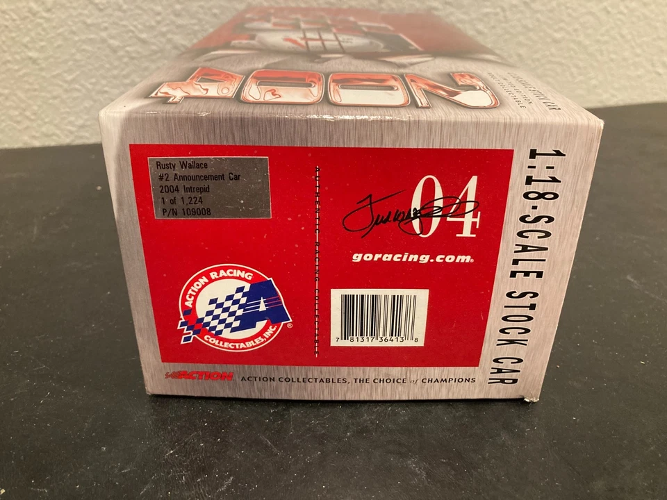 Rusty Wallace #2 Announcement Car 2004 Intrepid 1/24 Die Cast Action NASCAR - Image 4 of 4