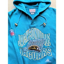 Jacksonville Jaguars 90s APEX hoodie BANNED M teal gold NFL Pro vintage