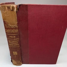 1912 Cyclopedia Heating Plumbing Sanitation Vol 3 Water Works Utilities Photo B3