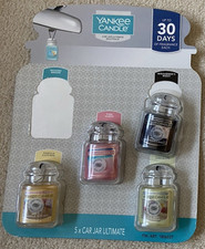 Yankee Candle Car Jar Ultimate Air Freshener Variety 30-Day Scents Pack of 4 NEW