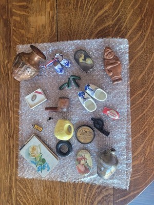 Antique/Vintage Junk Drawer Lot!  Pipe, Autograph Book, Toy Tire, Whistle Etc.