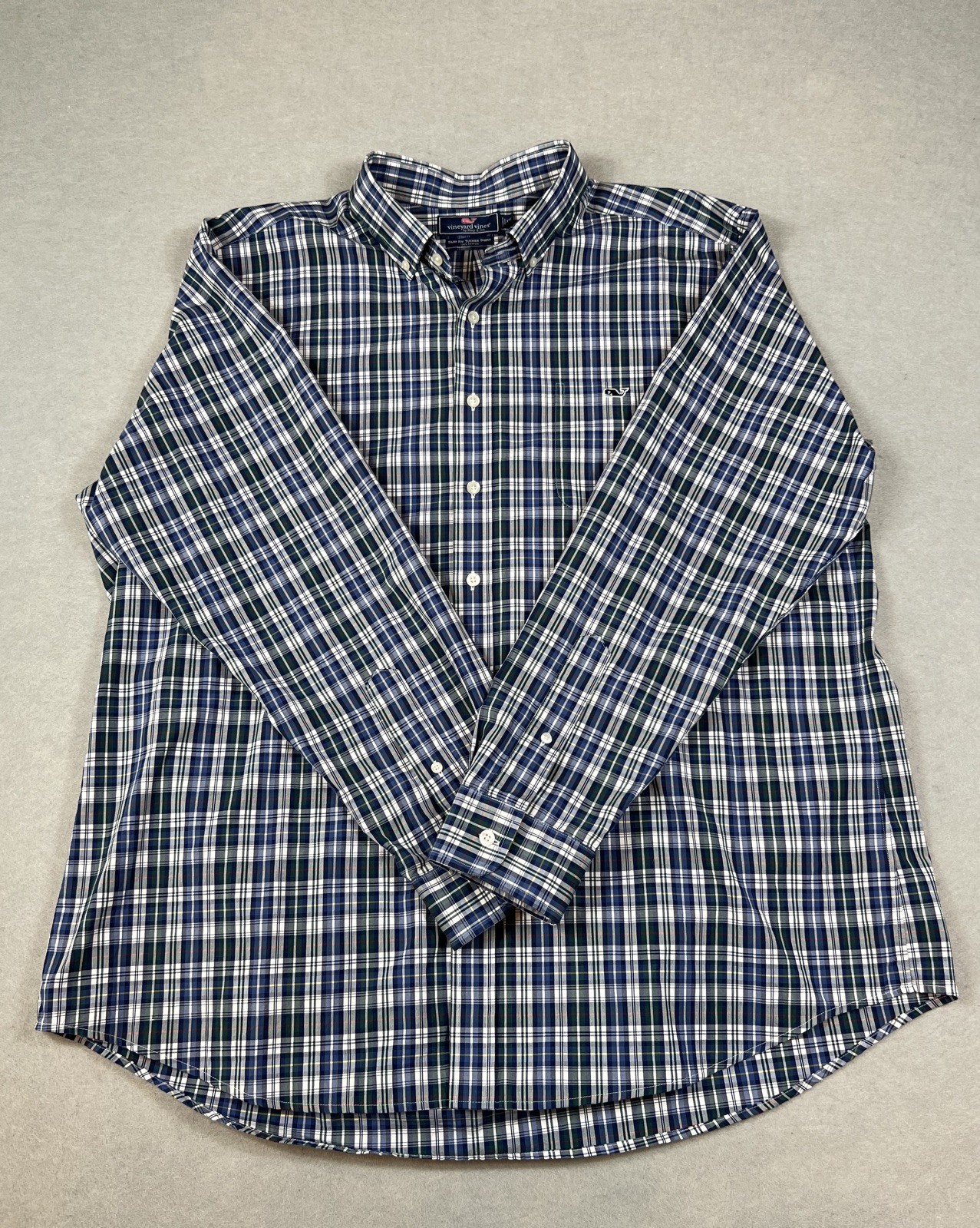 Vineyard Vines Men’s 2XL Slim Fit Tucker Plaid Long Sleeve Shirt