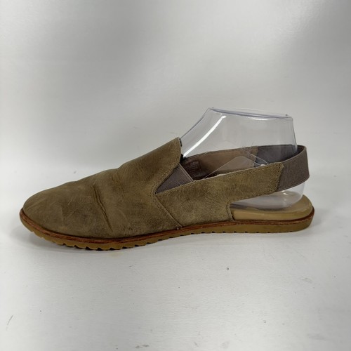 Sorel Ella Tan Suede Leather Slingback Closed Toe Slip On Flats Women's Size 9 - Picture 7 of 13
