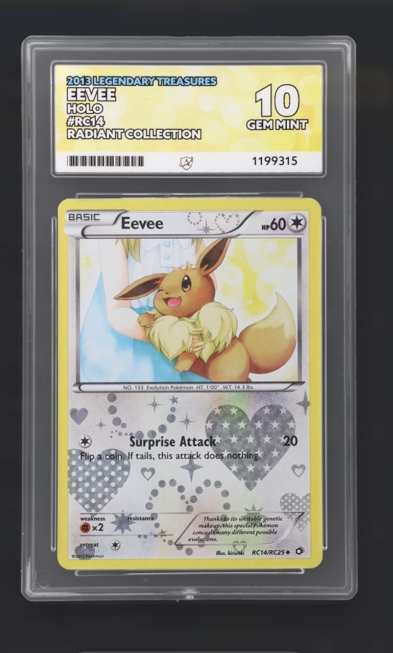 Eevee RC14/RC25 Legendary Treasures ACE 10 Radiant Collection Holo Pokemon TCG