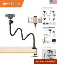 Universal Gooseneck Desk Mount for Cameras and Smartphones - 25-Inch Flexibility