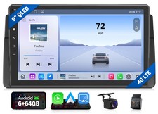 For BMW E46 3 Series CarPlay 9" QLED Android Auto 6+64G Car Stereo Radio Sat Nav