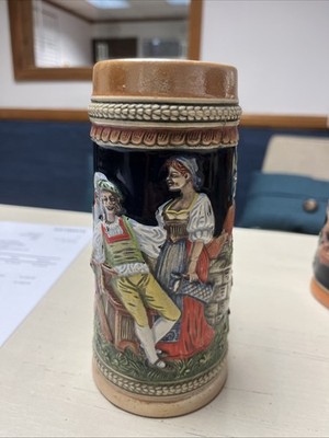 KEINEN TROPFEN IMBECHER MEHR - German Lidded Beer Stein Orig GERZ GERZIT 0.5