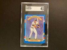 1991 Donruss BARRY BONDS Diamond Kings #4 MLB Card Graded SGC 4 Yellow Stripes