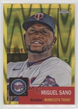 2022 Chrome Platinum Anniversary Yellow RayWave Refractor 3/250 Miguel Sano 00gy