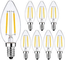 E14 LED Bulb 25 Watt Equivalent Warm White 2700K 2W LED European Bulb, E14 Ediso